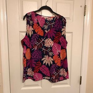 Floral, v-neck tank top